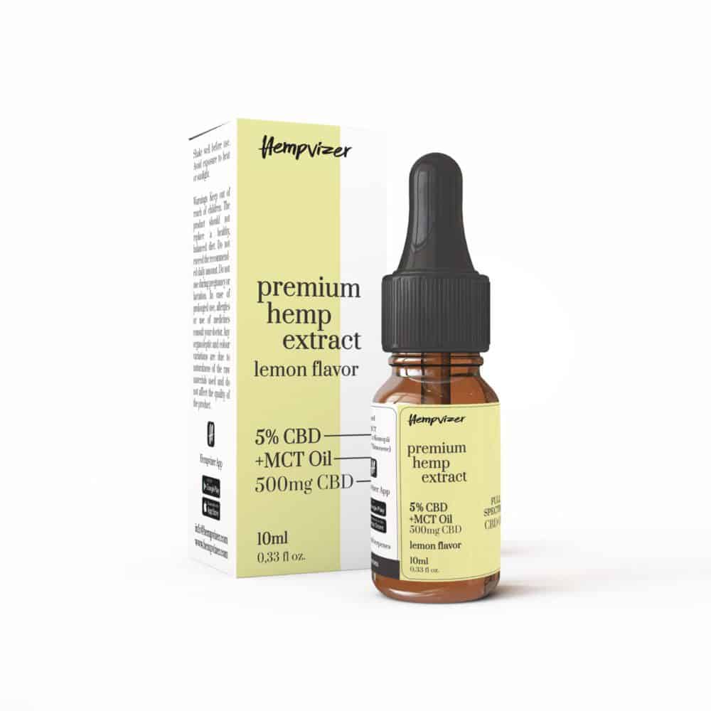 5% CBD + MCT Öl Vollspektrum mit Zitronen geschmack – Hempvizer
