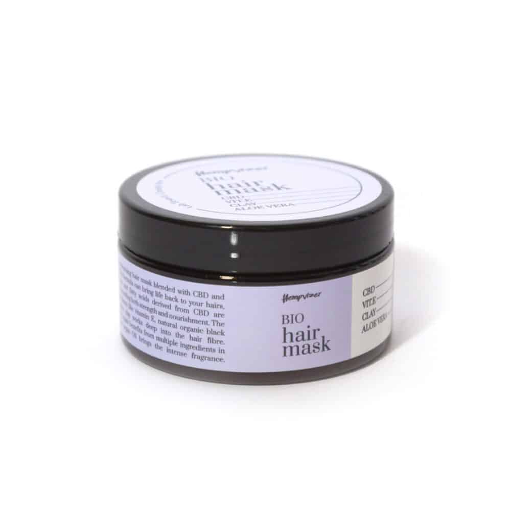 BIO Haarmaske mit Ton und CBD - Hempvizer