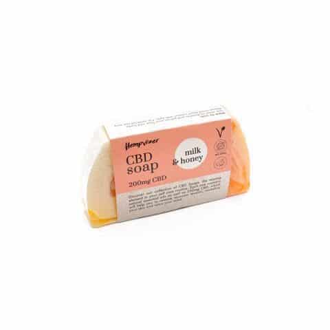 CBD Seifenstück Hempvizer Milch & Honig - 200mg CBD
